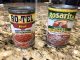 Hot Rotel tomatoes and refried beans