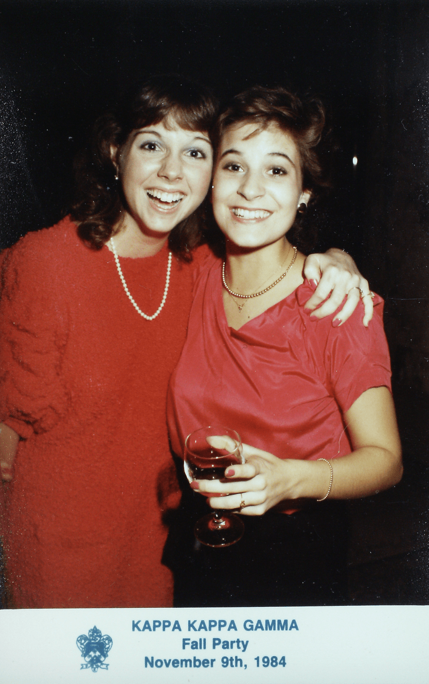 Laura and Tetene at sorority party